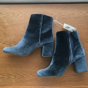 NWT Velvet Booties